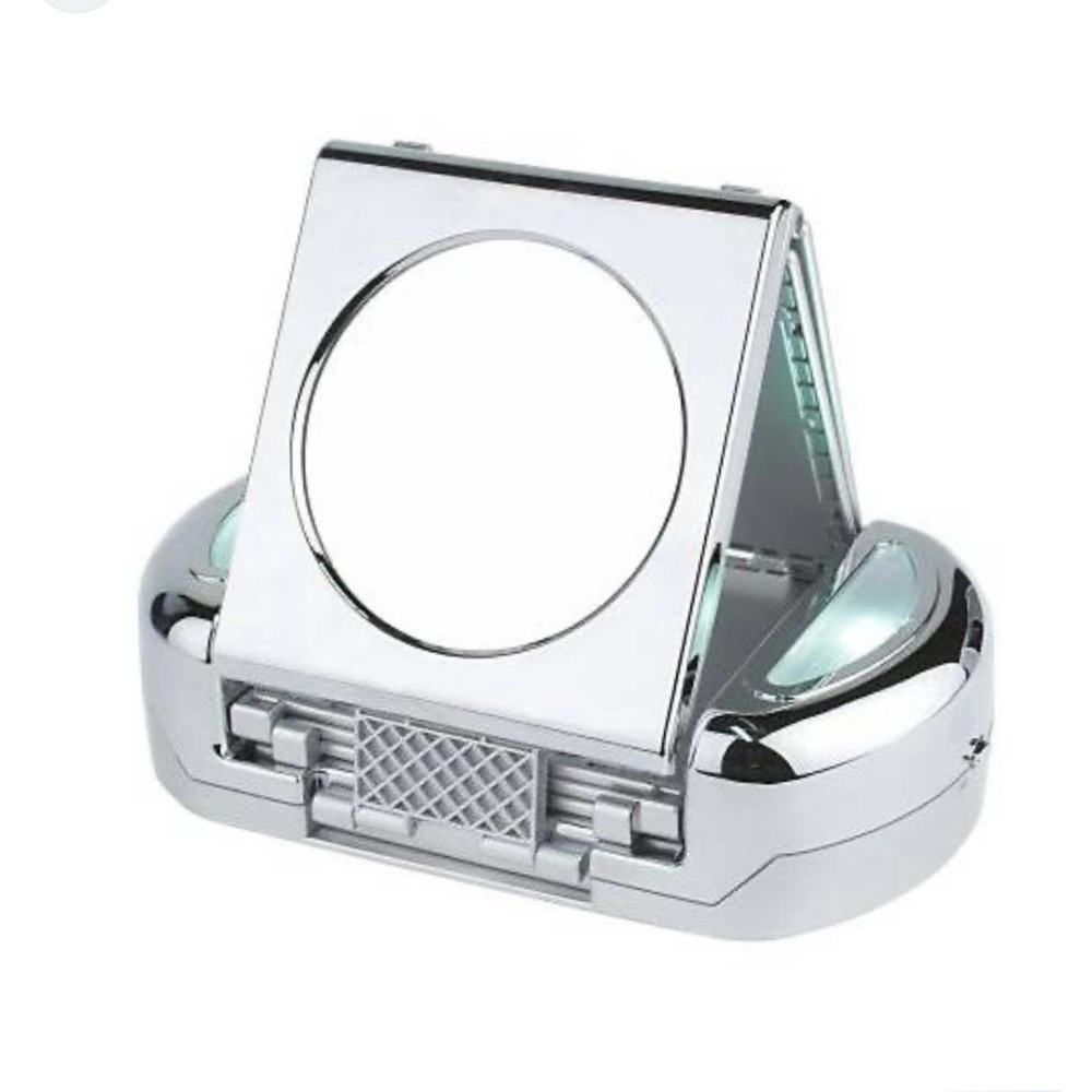360-Degree 7 Panel Folding 5x Lighted Mirror